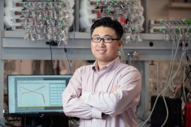 <p>Working with researchers at four U.S. national laboratories, Huolin Xin, UCI professor of physics &#038; astronomy, has found a way to fabricate lithium-ion batteries without using cobalt, a rare, costly mineral extracted under inhumane conditions in Central Africa. Steve Zylius / UCI</p>
