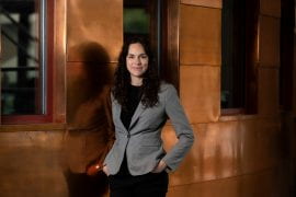 <p>Jane Baldwin, UCI assistant professor of Earth system science, led a study looking into a disagreement about the role of humidity in heat-related suffering and deaths – a hot topic as the planet gets deeper into the era of anthropogenic climate change. Steve Zylius / UCI</p>
