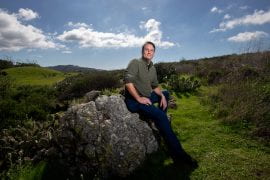 <p>Bill Tomlinson, UCI professor of informatics and co-author of a recently issued ‘scientists’ warning’ on climate change and technology, says that new clean energy innovations and AI, broadly applied across a swath of human activities, could offer a pathway to dramatic reductions in carbon emissions and other environmental harms. </p>
<p>Steve Zylius / UCI</p>
