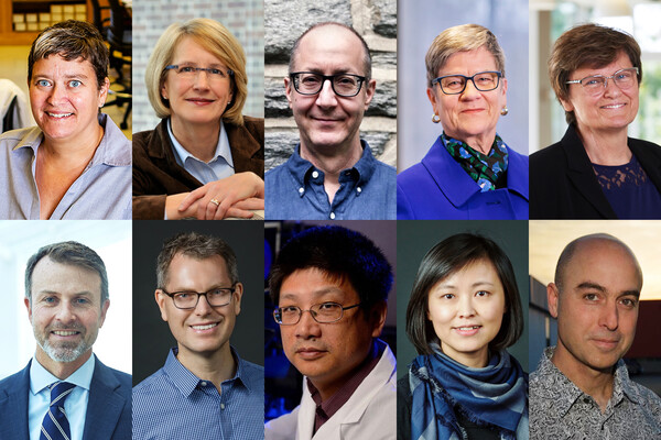 Researchers Sara Cherry, Susan Davidson, Douglas Durian, Kathleen Hall Jamieson, Katalin Kariko, I. Joseph Kroll, Mingyao Li, Hongjun Song, Duncan Watts, and E. John Wherry