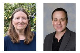 <p>A. Jane Bardwell, project scientist in the Department of Developmental and Cell Biology, and Lee Bardwell, UCI professor of developmental and cell biology, have identified a protein that’s activated in tumor cells, a discovery that may lead to new therapies for a variety of cancers. UCI</p>
