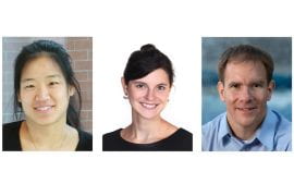 <p>Jenny Yang, professor of chemistry, Sarah Finkeldei, assistant professor of chemistry, and Shane Ardo, professor of chemistry, received a combined $25 million from the U.S. Department of Energy for projects to develop sustainable energy and climate change mitigation technologies. UCI</p>
