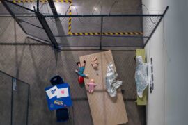 <p>A “Youth Camp” installation in the “Detention Nation” exhibit.</p>
<p>Courtesy of Orlando Lara</p>

