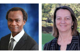 <p>Oladele Ogunseitan, UC Presidential Chair and UCI professor of population health and disease prevention, and Julie Schoenung, UCI chair and professor of materials science and engineering, are co-principal investigators on a study funded by a $200,000 research grant from Microsoft Corp. Program in Public Health and The Henry Samueli School of Engineering / UCI</p>
