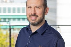 <p>Lead author Christopher Halbrook worked with researchers at the University of Michigan and the University of Texas MD Anderson Cancer Center. Credit: School of Biological Sciences.</p>
