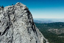 <p>Forests sit below Tahquitz Peak in Southern California’s San Jacinto mountain range. In new research from scientists in the UCI Department of Earth System Science, the number of trees in Southern California’s mountains decreased by as much as 14 percent. Lucas Van Wyk Joel / UCI</p>
