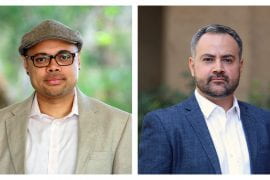 <p>Damien Sojoyner, associate professor of anthropology, and Yousuf Al-Bulushi, assistant professor of global &#038; international studies, will co-direct the yearlong series, “Black Reconstruction as a Portal.” The series is funded by a $225,000 Sawyer Seminar grant from the Andrew W. Mellon Foundation. UCI</p>

