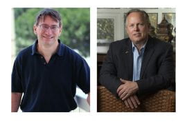 <p>Louis DeSipio (left), professor of political science and Chicano/Latino studies, and Tony Smith, professor of political science and law, analyze the first presidential debate of 2024 between President Joe Biden and former President Donald Trump and share their impressions of the candidates’ performances in the latest episode of The UCI Podcast.  UCI School of Social Sciences</p>
 