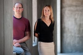 <p>Dominik Wodarz, professor of population health and disease prevention in UCI’s Program in Public Health at the University of California, Irvine and Natalia Komarova, professor in UCI’s Department of Mathematics, conducted a study concluding that aspirin changes the way cancer cell populations evolve over time, making them less able to survive and proliferate. Steven Zylius / UCI</p>
